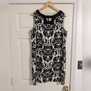 ALYX Black And White sheath dress mod retro classic style size 14